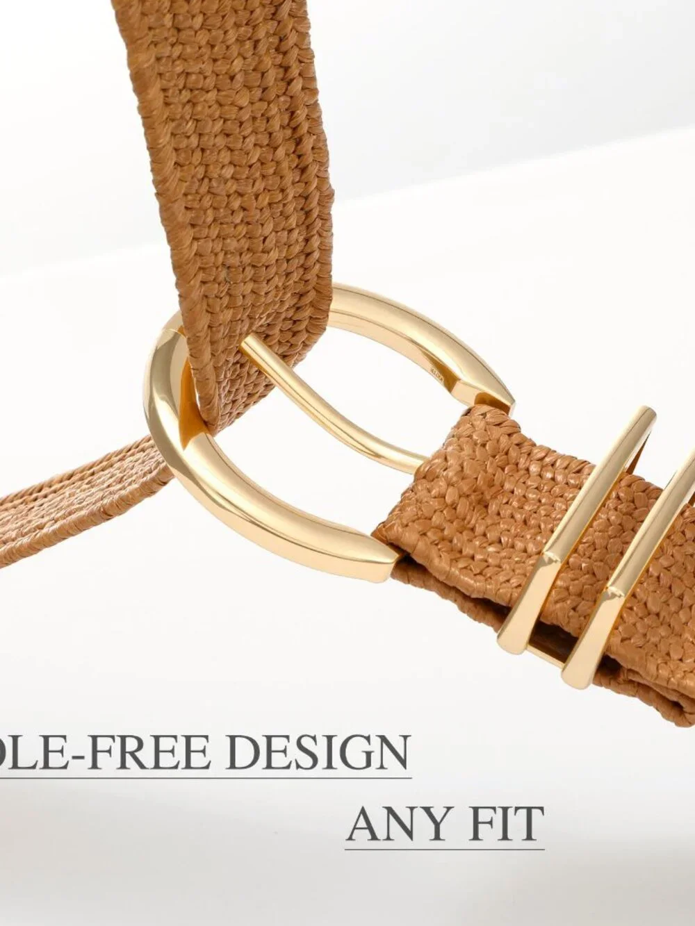 XZQTIVE Women Straw Woven Summer Belt for Dress Ladies Stretchy Elastic Raffia R